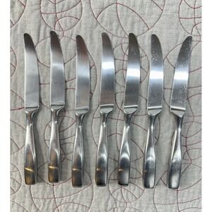 Yamazaki Bolo Stainless‎ Flatware Satin Set of 7 Dinner Knife Knives 9 1/4"